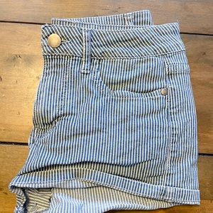 Abound blue and white striped shorts